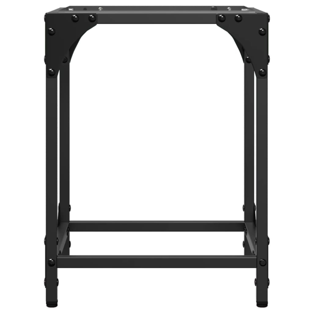 VidaXL Salontafel met transparant glazen blad 30x30x40 cm staal