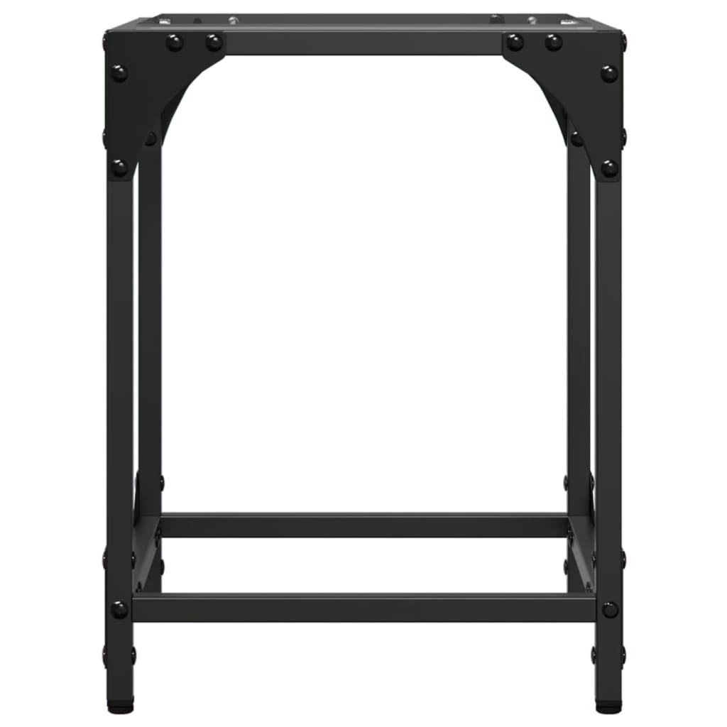VidaXL Salontafel met transparant glazen blad 30x30x40 cm staal