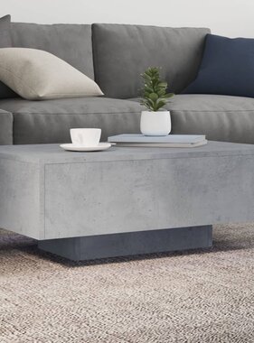 VidaXL Salontafel met LED-verlichting 85x55x31 cm betongrijs