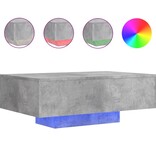 VidaXL Salontafel met LED-verlichting 85x55x31 cm betongrijs