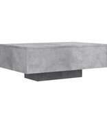 VidaXL Salontafel met LED-verlichting 85x55x31 cm betongrijs