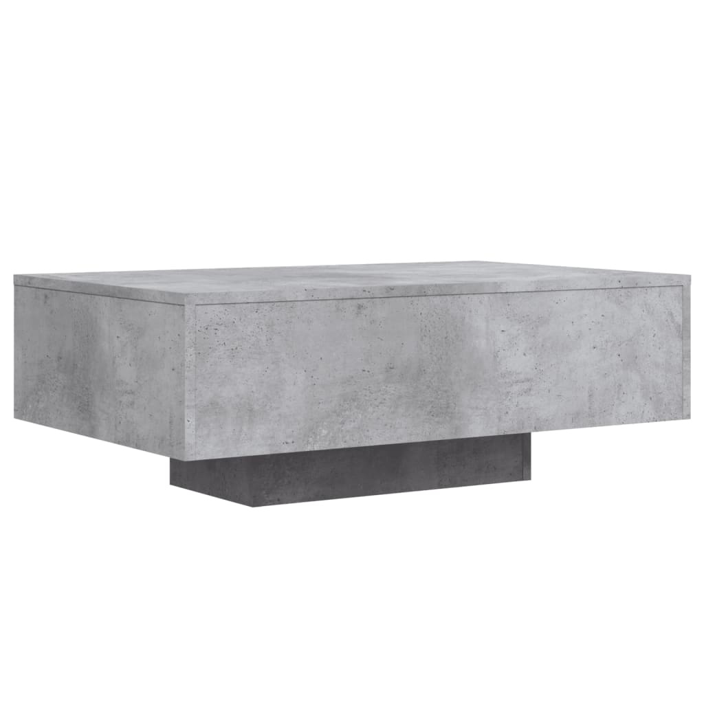 VidaXL Salontafel met LED-verlichting 85x55x31 cm betongrijs