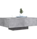 VidaXL Salontafel met LED-verlichting 85x55x31 cm betongrijs