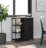 VidaXL Dressoir 70x30x80 cm bewerkt hout zwart