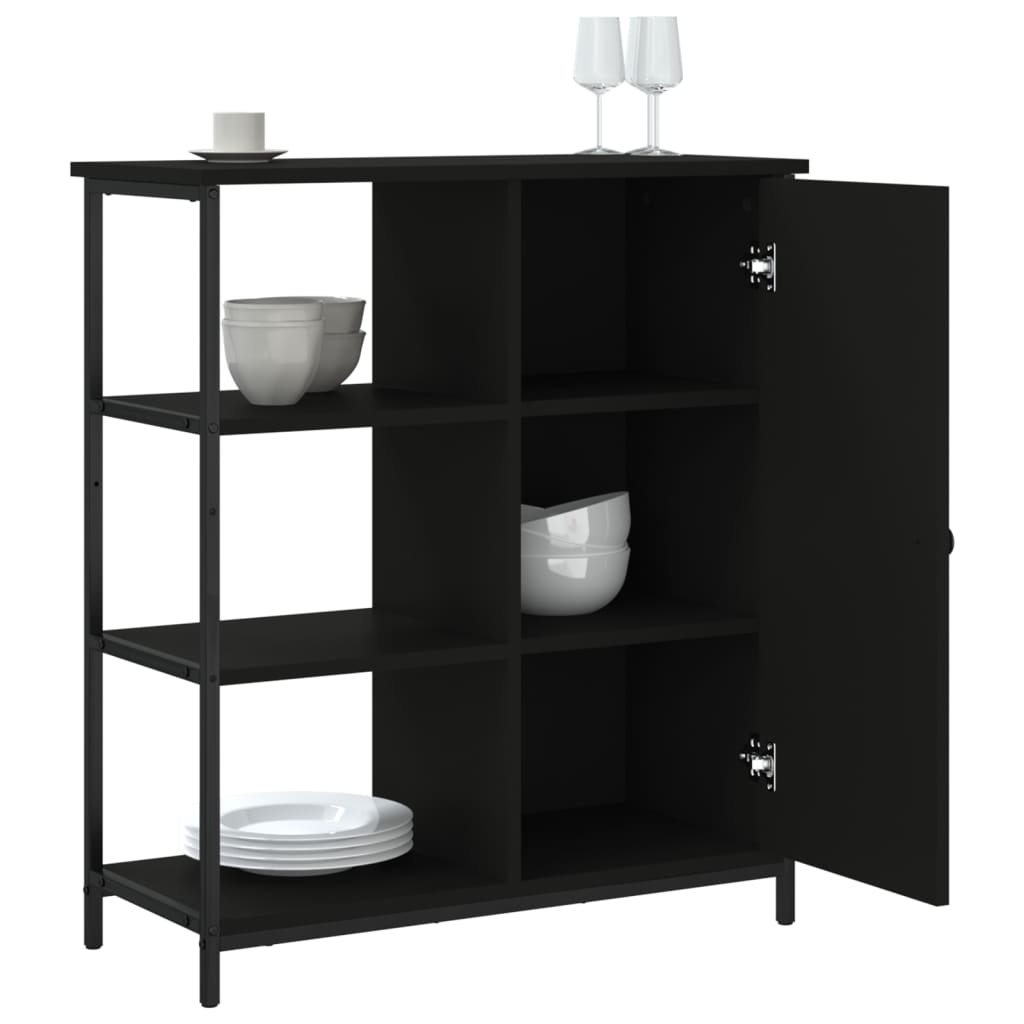 VidaXL Dressoir 70x30x80 cm bewerkt hout zwart