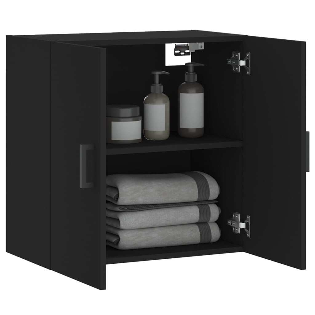 VidaXL Wandkast 60x31x60 cm bewerkt hout zwart