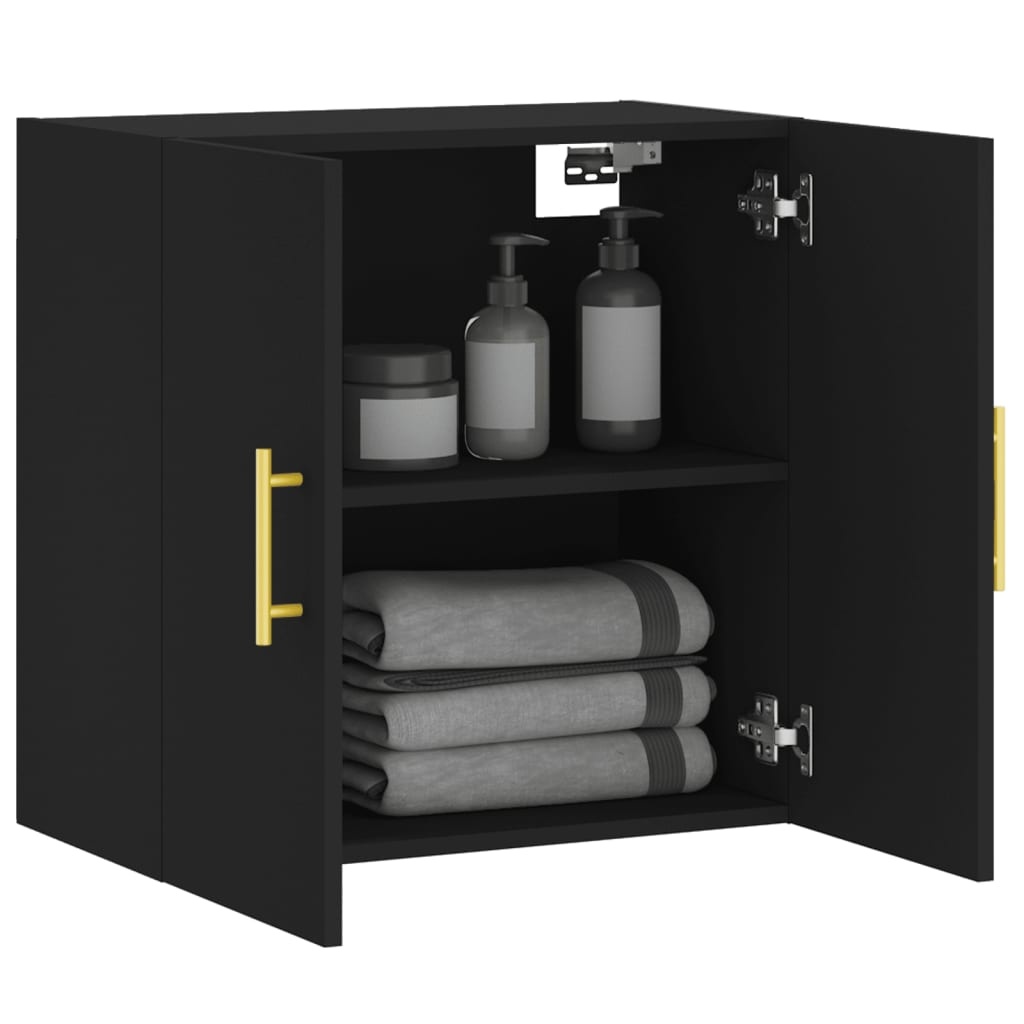 VidaXL Wandkast 60x31x60 cm bewerkt hout zwart