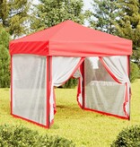 VidaXL Partytent inklapbaar met zijwanden 2x2 m rood