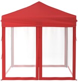 VidaXL Partytent inklapbaar met zijwanden 2x2 m rood