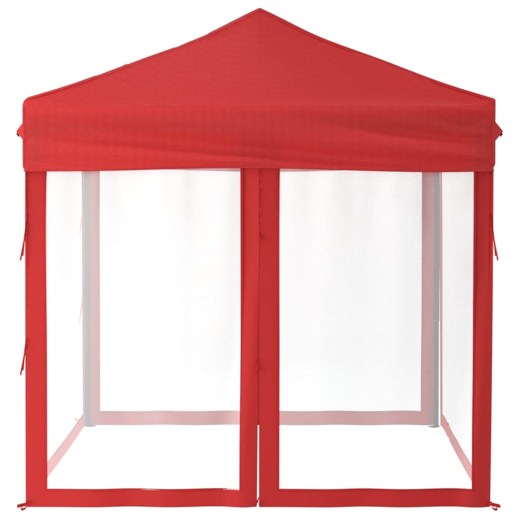 VidaXL Partytent inklapbaar met zijwanden 2x2 m rood