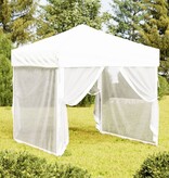 VidaXL Partytent inklapbaar met zijwanden 2x2 m wit