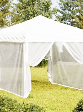 VidaXL Partytent inklapbaar met zijwanden 2x2 m wit