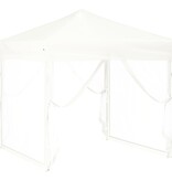 VidaXL Partytent inklapbaar met zijwanden 2x2 m wit