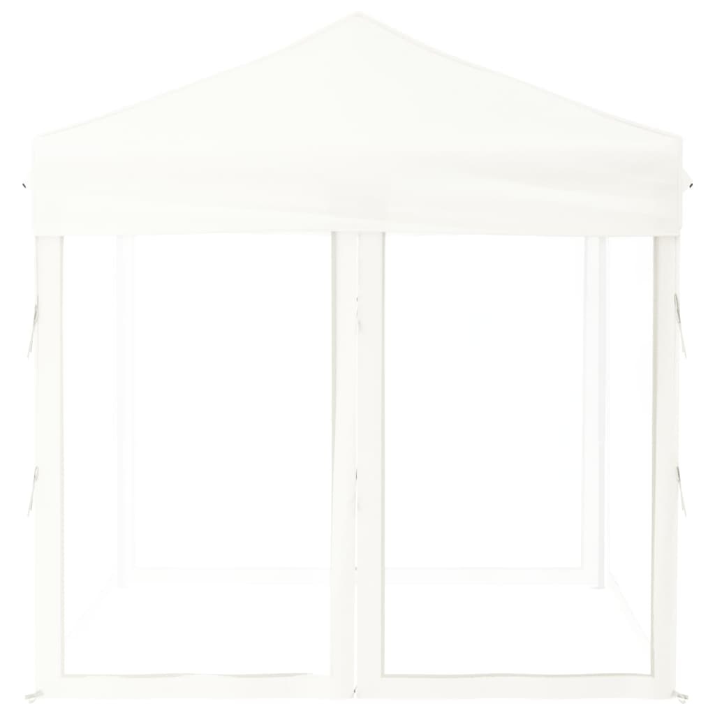 VidaXL Partytent inklapbaar met zijwanden 2x2 m wit