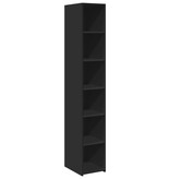VidaXL Hoge kast 30x41x185 cm bewerkt hout zwart