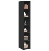 VidaXL Hoge kast 30x41x185 cm bewerkt hout zwart