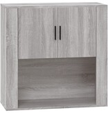 VidaXL Wandkast 80x33x80 cm bewerkt hout grijs sonoma eikenkleurig