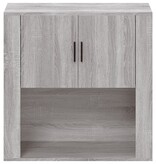 VidaXL Wandkast 80x33x80 cm bewerkt hout grijs sonoma eikenkleurig