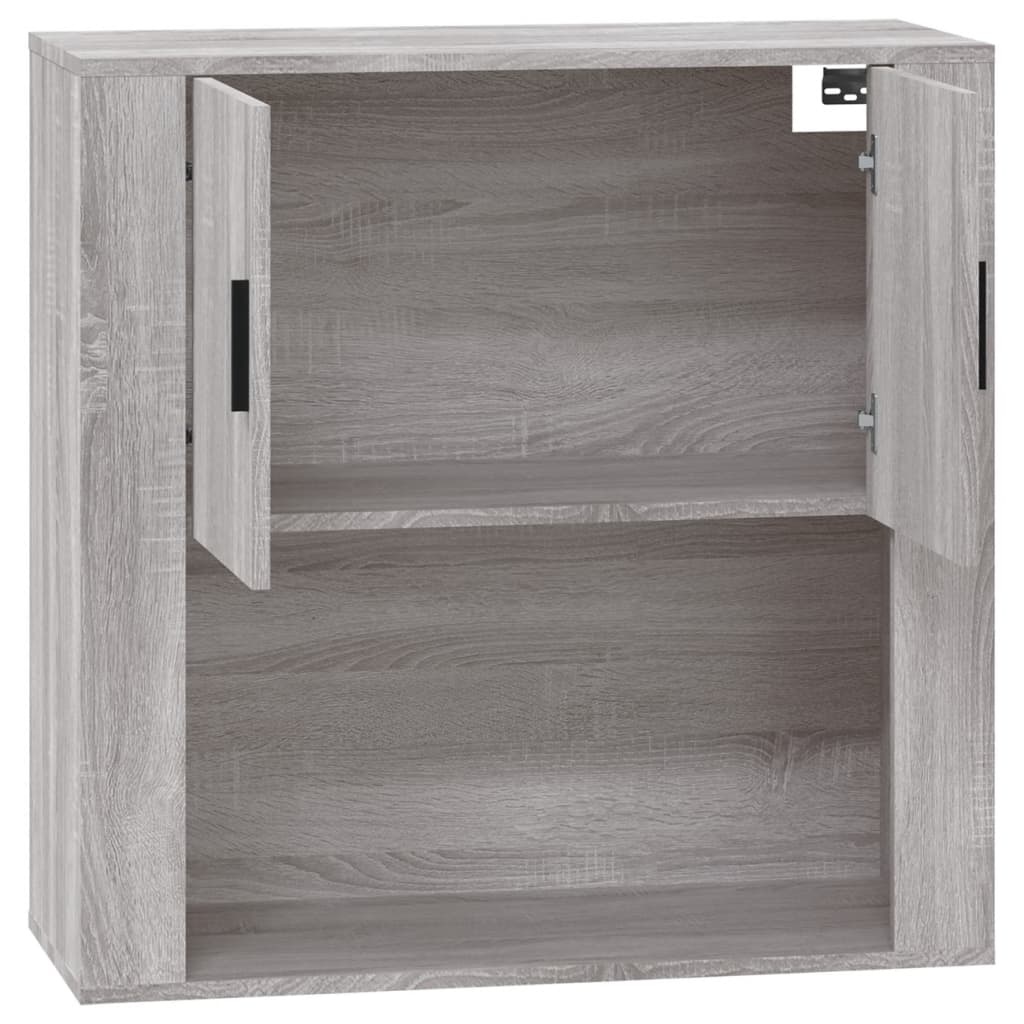 VidaXL Wandkast 80x33x80 cm bewerkt hout grijs sonoma eikenkleurig