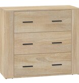 VidaXL Dressoir 80x33x70 cm bewerkt hout sonoma eikenkleurig