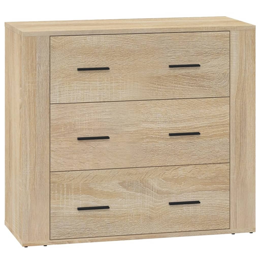 VidaXL Dressoir 80x33x70 cm bewerkt hout sonoma eikenkleurig