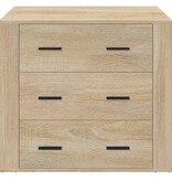 VidaXL Dressoir 80x33x70 cm bewerkt hout sonoma eikenkleurig