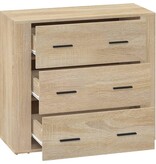 VidaXL Dressoir 80x33x70 cm bewerkt hout sonoma eikenkleurig