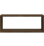 VidaXL Wandschappen kubus 2 st 60x15x23 cm bewerkt hout bruin eiken