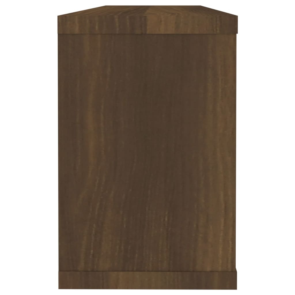 VidaXL Wandschappen kubus 2 st 60x15x23 cm bewerkt hout bruin eiken