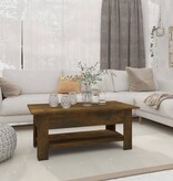 VidaXL Salontafel 102x55x42 cm bewerkt hout gerookt eikenkleurig