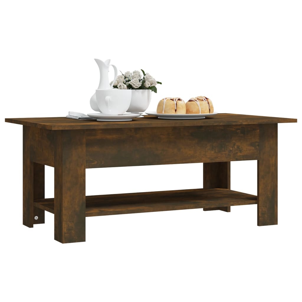 VidaXL Salontafel 102x55x42 cm bewerkt hout gerookt eikenkleurig