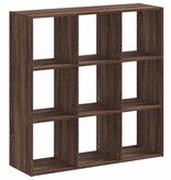 VidaXL Boekenkast 102x32x102 cm bewerkt hout bruin eikenkleur