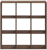 VidaXL Boekenkast 102x32x102 cm bewerkt hout bruin eikenkleur
