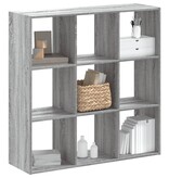 VidaXL Boekenkast 102x32x102 cm bewerkt hout grijs sonoma eikenkleurig