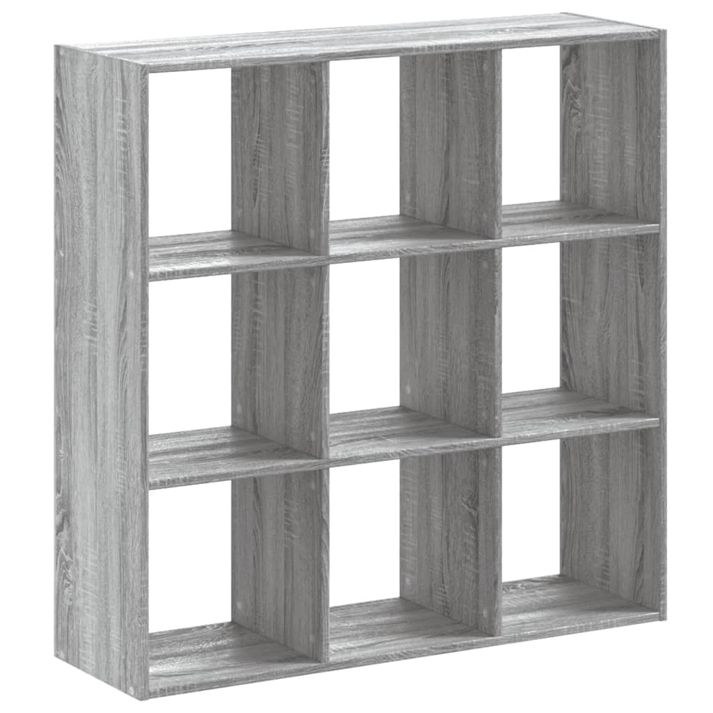 VidaXL Boekenkast 102x32x102 cm bewerkt hout grijs sonoma eikenkleurig