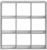 VidaXL Boekenkast 102x32x102 cm bewerkt hout grijs sonoma eikenkleurig