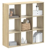 VidaXL Boekenkast 102x32x102 cm bewerkt hout sonoma eikenkleurig