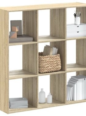 VidaXL Boekenkast 102x32x102 cm bewerkt hout sonoma eikenkleurig