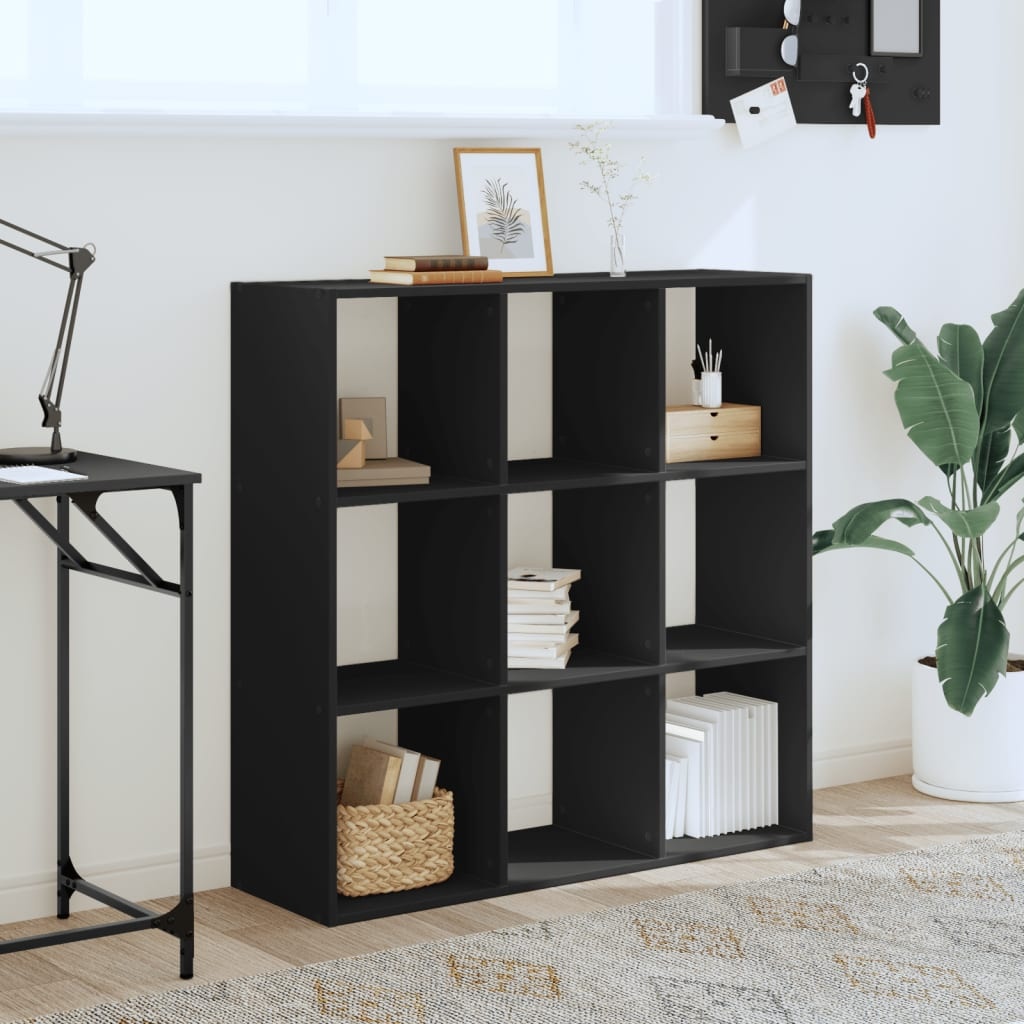 VidaXL Boekenkast 102x32x102 cm bewerkt hout zwart