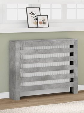 VidaXL Radiatorombouw 104x20x82 cm bewerkt hout betongrijs
