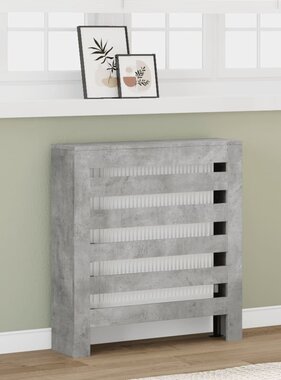 VidaXL Radiatorombouw 78x20x82 cm bewerkt hout betongrijs