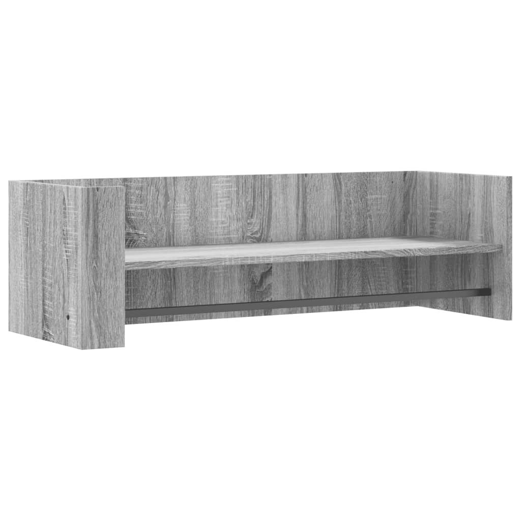 VidaXL Wandschap 100x35x30,5 cm bewerkt hout grijs sonoma eikenkleurig