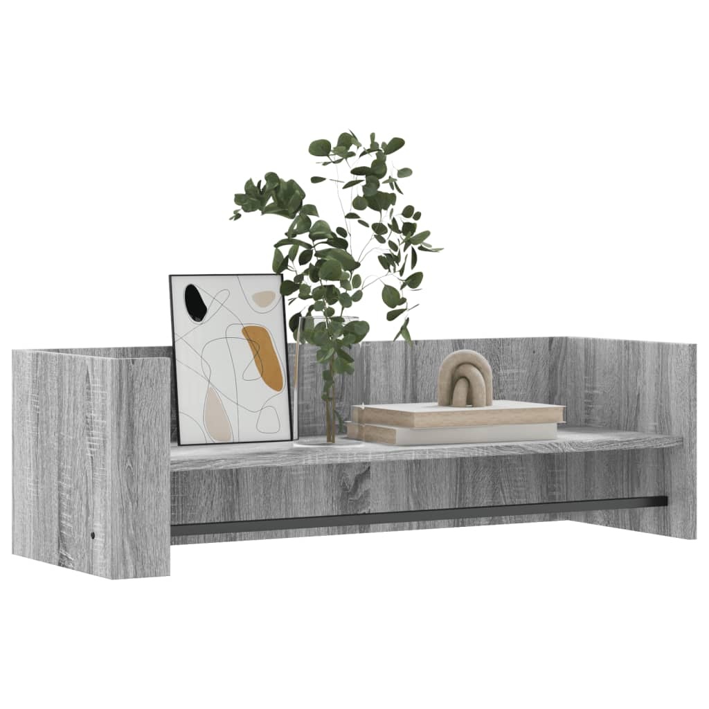VidaXL Wandschap 100x35x30,5 cm bewerkt hout grijs sonoma eikenkleurig