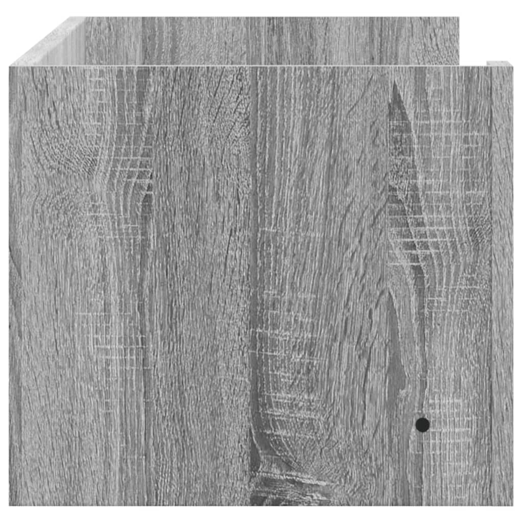 VidaXL Wandschap 100x35x30,5 cm bewerkt hout grijs sonoma eikenkleurig