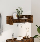 VidaXL Wandschap 100x35x30,5 cm bewerkt hout gerookt eikenkleurig