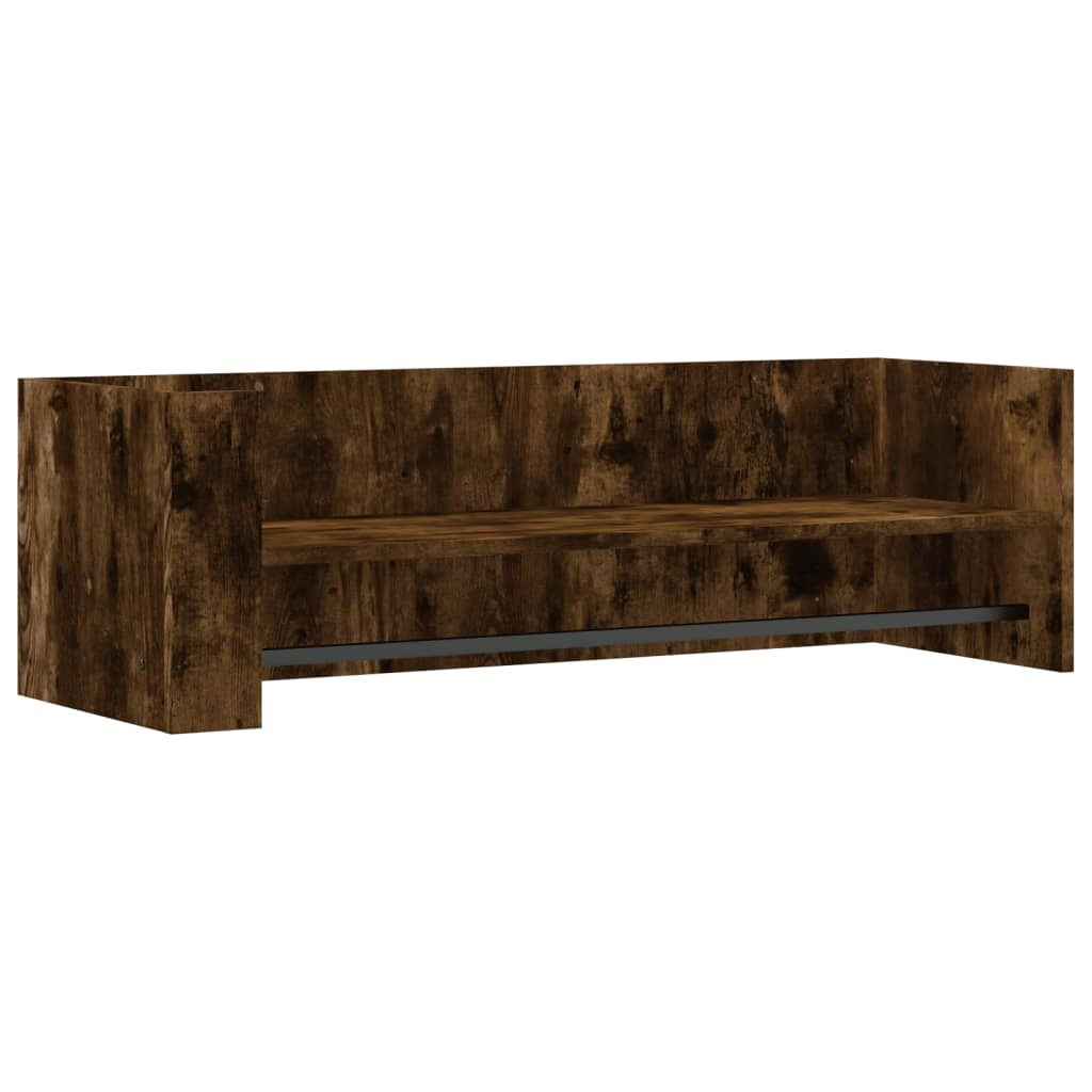 VidaXL Wandschap 100x35x30,5 cm bewerkt hout gerookt eikenkleurig