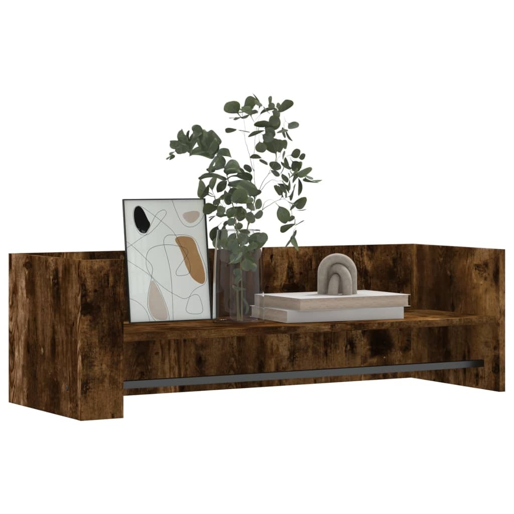 VidaXL Wandschap 100x35x30,5 cm bewerkt hout gerookt eikenkleurig