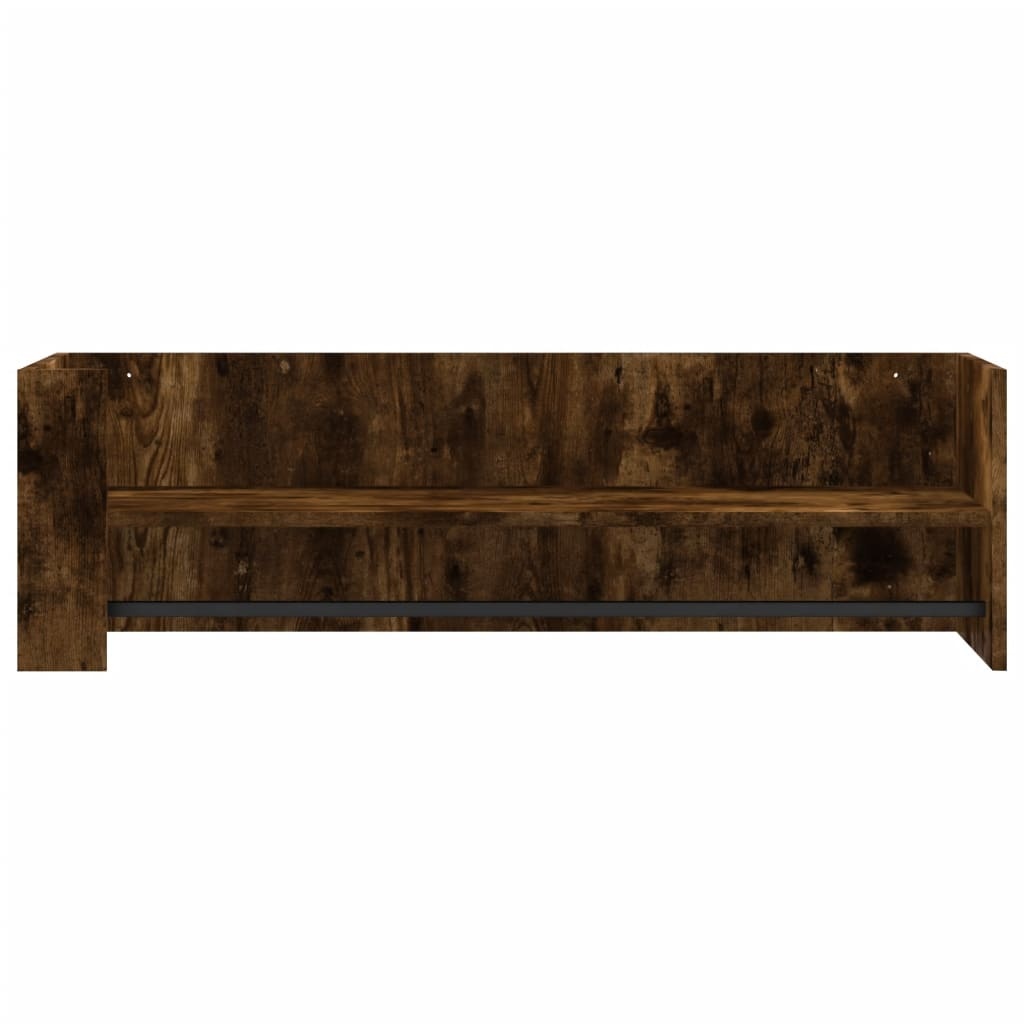 VidaXL Wandschap 100x35x30,5 cm bewerkt hout gerookt eikenkleurig