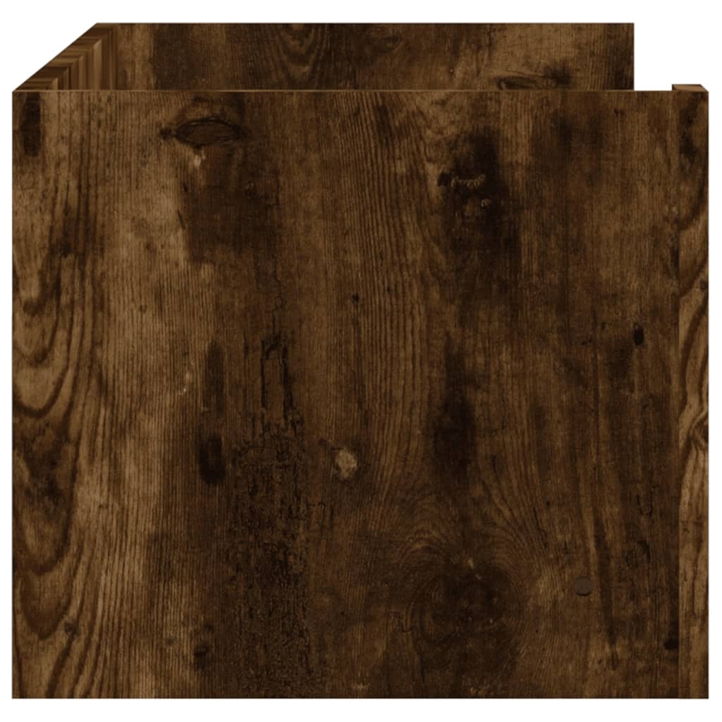 VidaXL Wandschap 100x35x30,5 cm bewerkt hout gerookt eikenkleurig