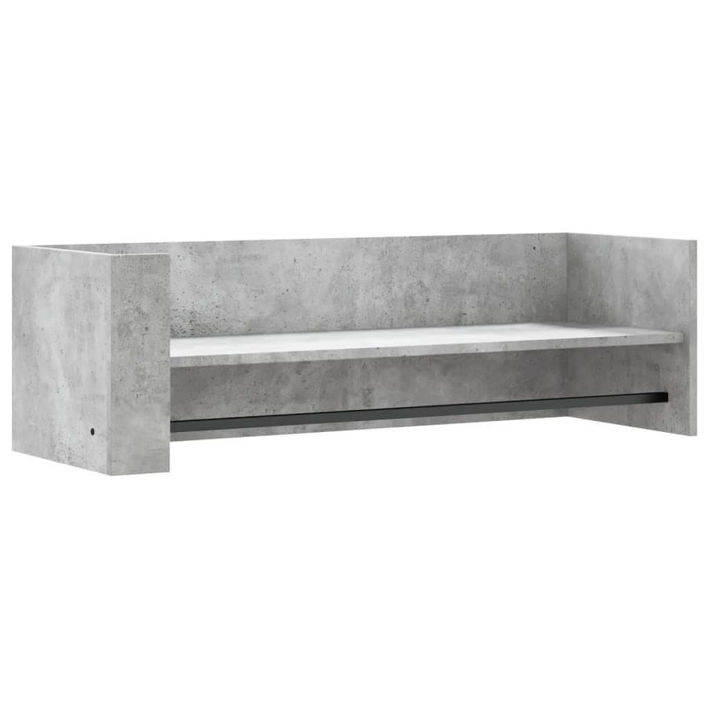 VidaXL Wandschap 100x35x30,5 cm bewerkt hout betongrijs
